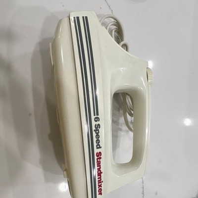 Waring 6 Speed Handheld Electric Mixer Standmixer White Plastic