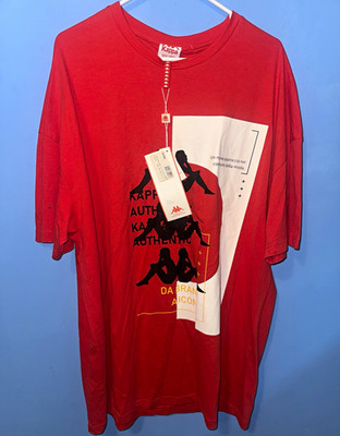 Kappa Authentic Men's Red Graphic Logo Crew Neck Short Sleeve T-Shirt 3XL
