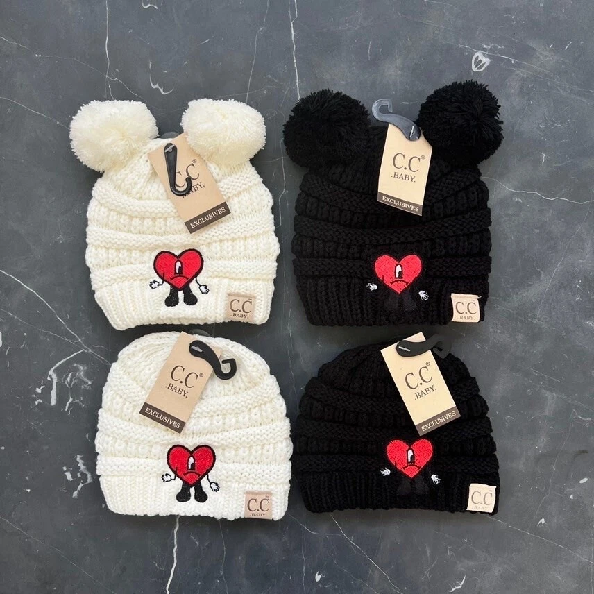 Baby Bad Bunny Un Verano Sin Ti Embroidered Heart C.C Classic/Double Pom Beanie
Opens in a new windo