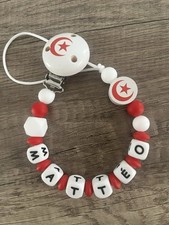 Attache Tétine Tunisie Personnalisée Bébé - Prénom Au Choix - Cadeau
