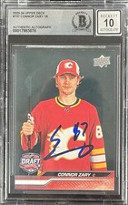 Connor Zary Signed 2023-24 UD 1st Round Draft Pick #737 BAS Autograph Grade 10