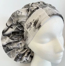 Inspirational Print Size Large Medical Bouffant Scrub Cap Surgery Hat