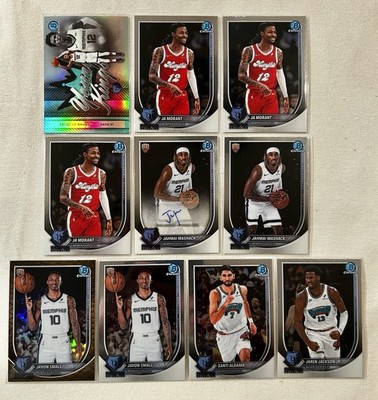 2025/26 Topps/Bowman Memphis Grizzlies (28) Card Lot:Morant /125-Mashack RC Auto