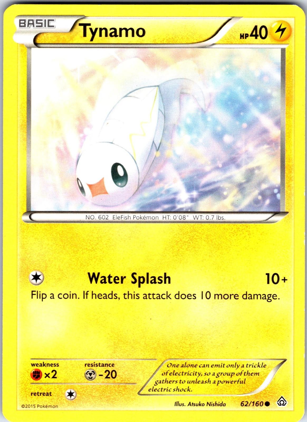 Tynamo 62/160 Common Primal Clash Pokemon Heavily Played