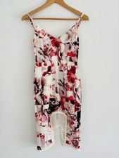 Pasduchas Size 6 Womens V Neck Patterned Zipper Back Bodycon Dress