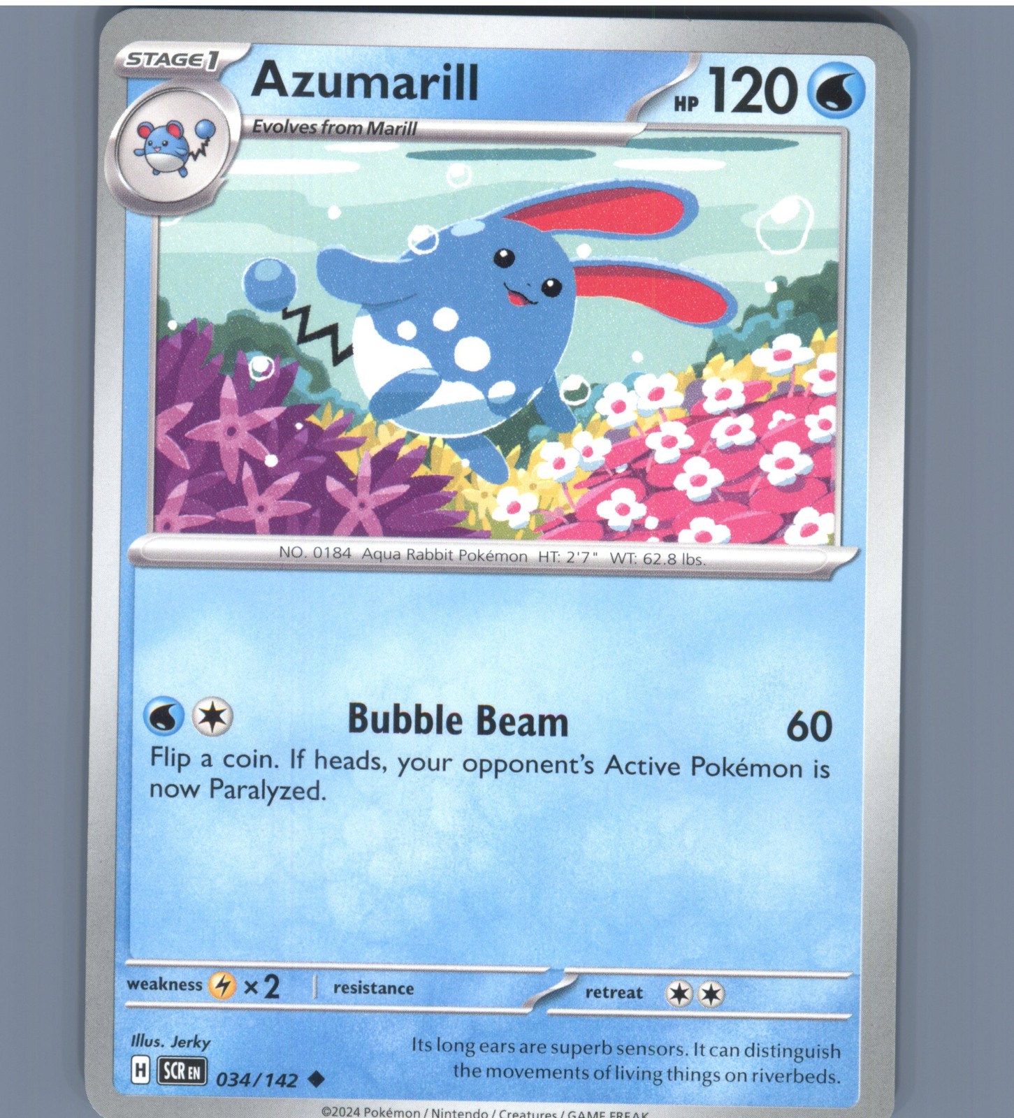 Azumarill Uncommon SV07: Stellar Crown 034/142 NM English
