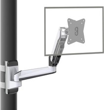 CondoMounts CLMMMAW2022 Height Adjustable Full Motion TV Pillar Mount White 32"