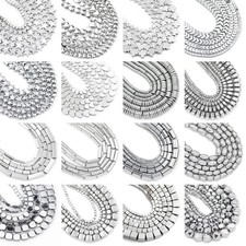 Hematite Beads Silver Plated Heart Star Arrow Irregular Stone Jewelry DIY Craft