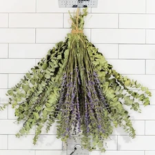100 PCS dried eucalyptus stems and lavender flowers fit for shower decoration