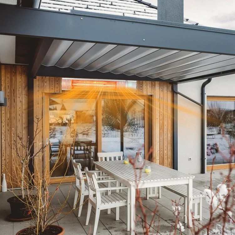 Wall Mounted Patio Heater Outdoor Electric Infrared 1500w Waterproof w/Remote