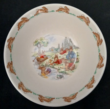 Royal Doulton Bunnykins Bowl 1936 'playing by the river'