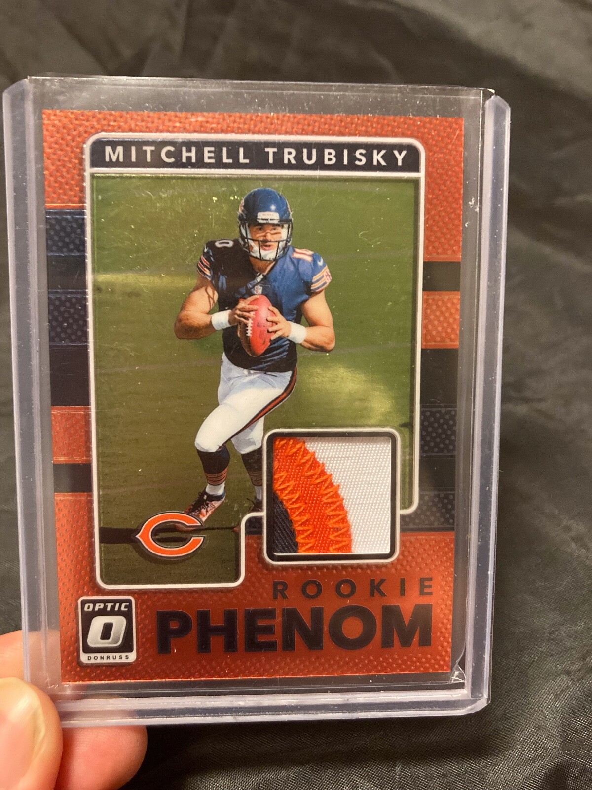 MITCHELL TRUBISKY Rookie Patch Phenom 2017 Donruss Optic NFL No. 1 Bears /25 -Sp