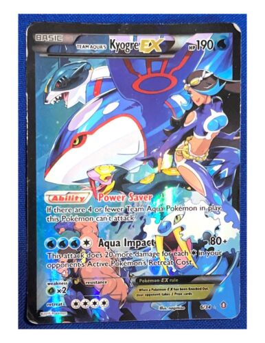 Pokémon - Team Aquas Kyogre EX - 6/34 - Full Art Ultra Rare - Double Crisis - LP - Picture 1 of 3