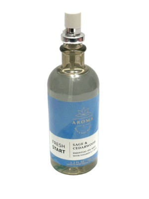 BATH & BODY WORKS AROMA FRESH START SAGE & CEDARWOOD BODY SPRAY OIL MIST NEW