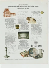 TIFFANY & CO jewelry silver decorative item 1981 vintage ad Architectural Digest