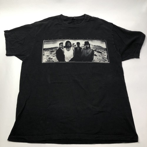 U2 The Joshua Tree Tour Europe 1987 25th Anniversary Dbl SIded XL Black T Shirt