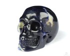 2.0" Sodalite Carved Crystal skull,Realistic, Crystal Healing