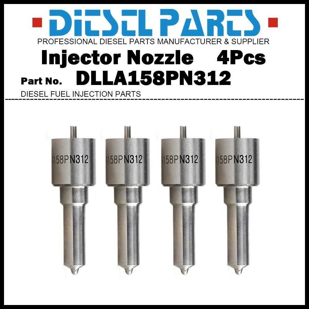 4Pcs Fuel Injector Nozzle DLLA158PN312 for Mitsubishi 4D31T