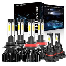 6x Led Bulbs For Chevy Silverado 1500 2500 2007-2015 Headlight Hi-lo Fog Light