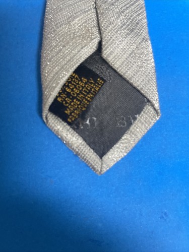 Bugatchi Mens Tie 100% Silk Made in Italy Grey Floral - Picture 6 of 8