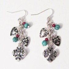Premier Designs Jewelry Heart's Desire Earrings in Antiqued Silver RV$32