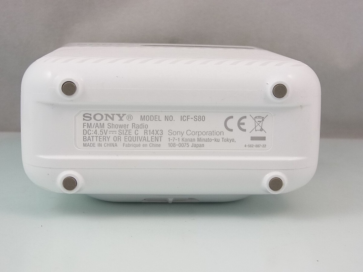 Sony ICF-S80 Fm/Am Shower Radio Speaker Portable Radio Bathroom