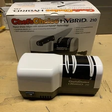 Chef's Choice Hybrid 210 Knife Sharpener Diamond Wheels Sharpen and Hone, Tested