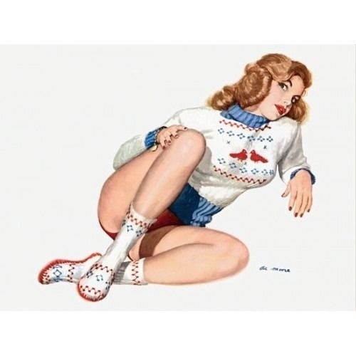 RETRO PIN UP GIRL ART / POSTER 