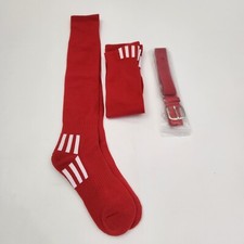 Baseball Softball Socks  Belt Combo 2 Red Pairs Kids Socks  1 Belt Set TODDLER