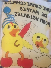 Très Belle Rare Grande Affiche Décalcomanie Jean Louis Pesch Autentique 1960