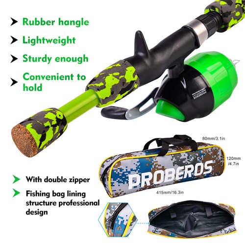 Portable 1.2-1.8m Kids Fishing Pole & Reel Set Spincast Reel Telescopic Fishing - Picture 8 of 13