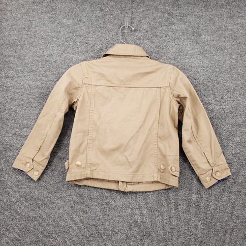 Polo Ralph Lauren Jacket Kids 5 Khaki Twill Full Zip Harrington Collared Bomber - Picture 2 of 12