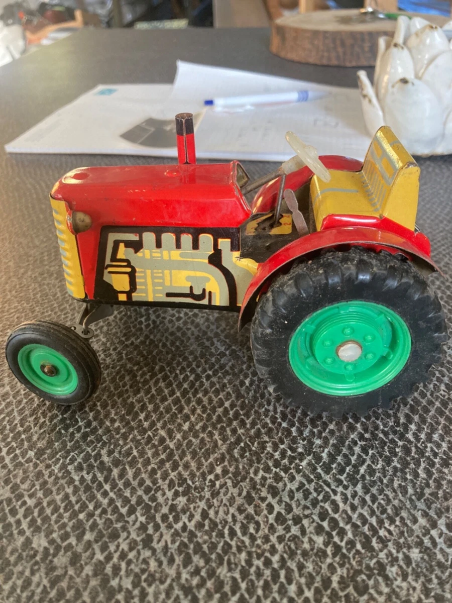 RARE ANCIEN TRACTEUR En Bois Avec Remorque Basculante - Annees 80 EUR