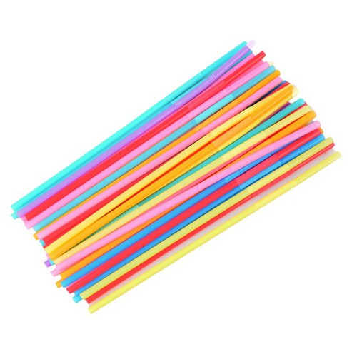 100Pcs DIY Disposable Bendable Wine Beverage Straws Party Juice Drinking Tube 62