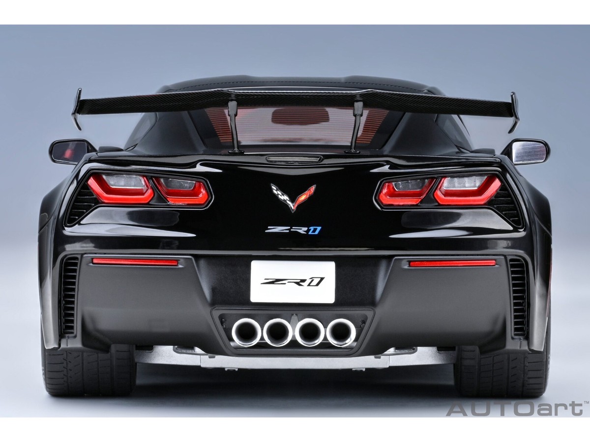 2019 CHEVROLET CORVETTE C7 ZR1 BLACK 1/18 MODEL CAR BY AUTOART