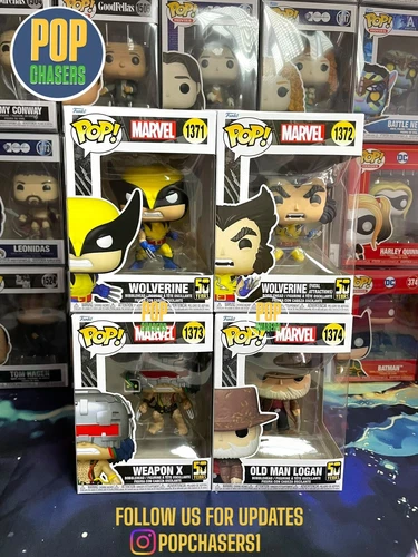 Funko POP! Marvel: Wolverine 50th Anniversary Full Set #1371-1374