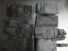 Lot Bundle of 8 Men's Solid Black Cumberbund Adjustable 29-34