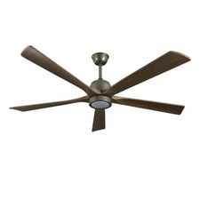 60"Wood Ceiling Fan w/Light Remote Control 6-Speed Noiseless Reversible DC Motor