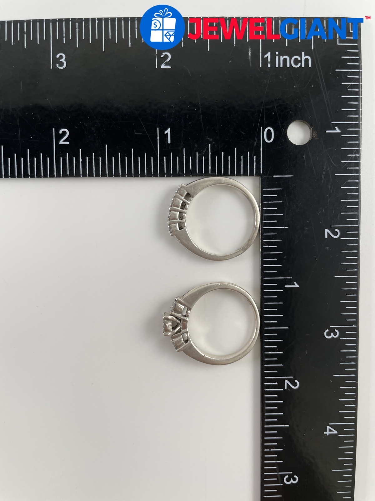 STERLING SILVER WEDDING RING SET SIZE 7.00 DIAMOND 7.2 G EL254 eBay