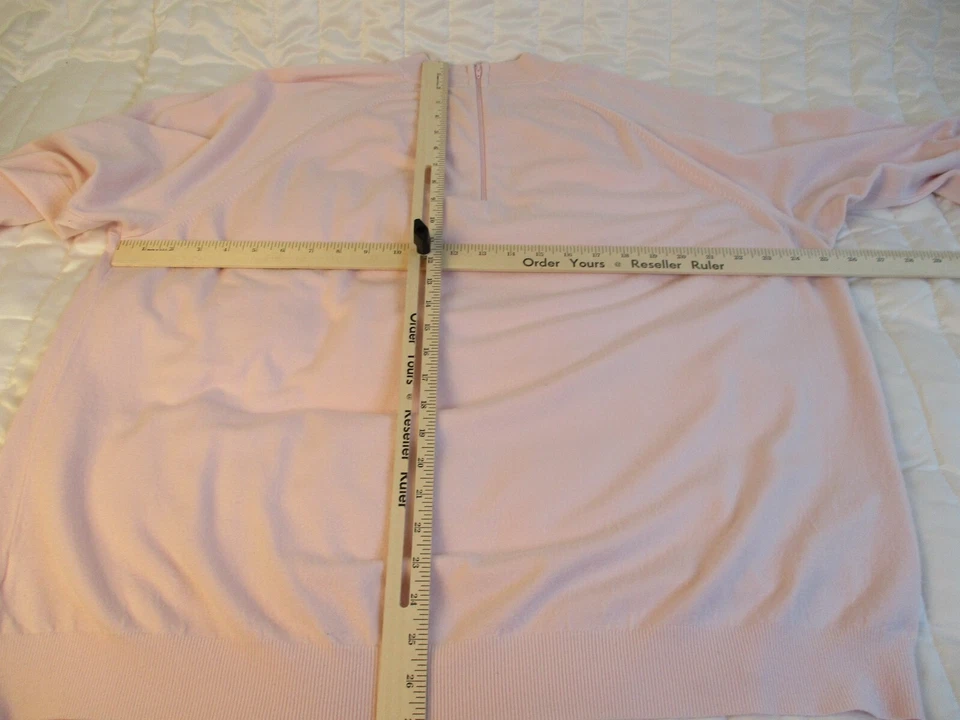 Hampshire Studio Sweater Women's 3XL Pale Pink 1/4 Zip Acrylic Faux Cashmere * - Image 4 of 4