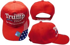 President Trump 2024 The Rules Have Changed USA On Bill Red Embroidered Cap Hat