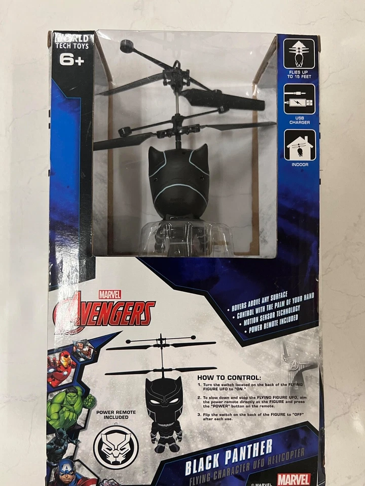 Black Panther World Tech-Motion Sensing Helicopter New - Image 3 of 4