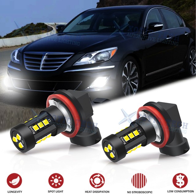 80W 6000K White LED 15SMD For Hyundai Genesis 20092014 Fog Driving Light Bulbs eBay