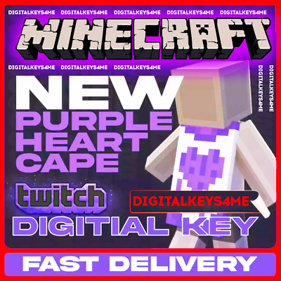 Minecraft Twitch Purple Heart Cape Für Java &  Produktbild-Vorschau 1