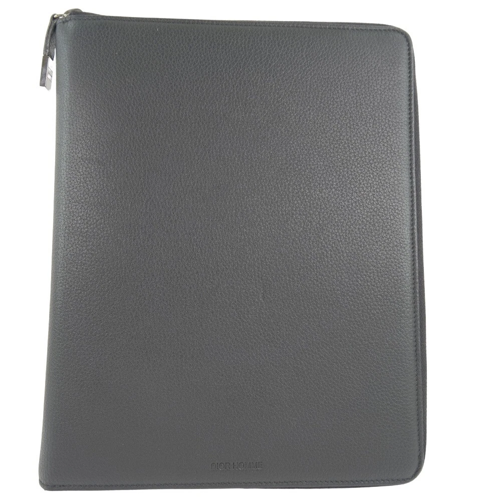 Étui document DIOR HOMME sac pochette noir veau unisexe