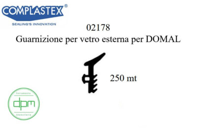 Complastex Art. 02178 Außenglasdichtung für DOMAL Konv. 250 mt