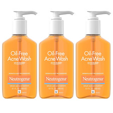 Oil-Free Acne Fighting Facial Cleanser with Salicylic Acid, 9.1 Fl. Oz, 3 Pack