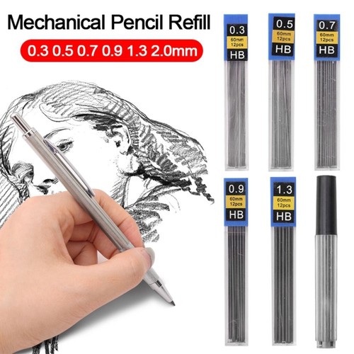 6 Boxs Graphite Mechanical Pencil Lead Black Mechanical Pencil Refill