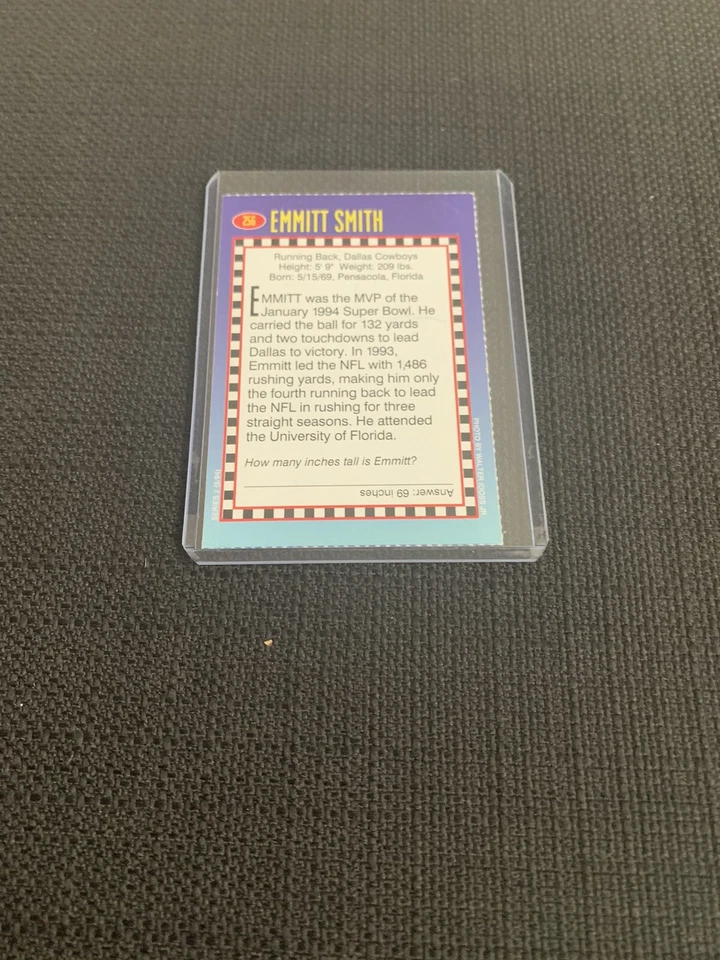 Emmitt Smith 1994 Sports Illustrated for Kids SI #256 NFL Dallas Cowboys Crease - Image 3 of 3