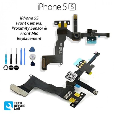 NEU iPhone 5S Ersatz Frontkamera Mikrofon Licht & Näherungssensor mit Werkzeugen 